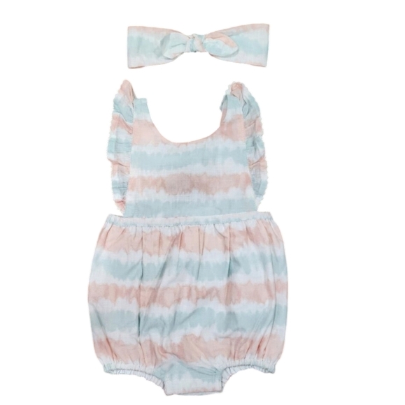 Tommy Bahama Bubble Romper Backless & Headband B0021 - Picture 1 of 3